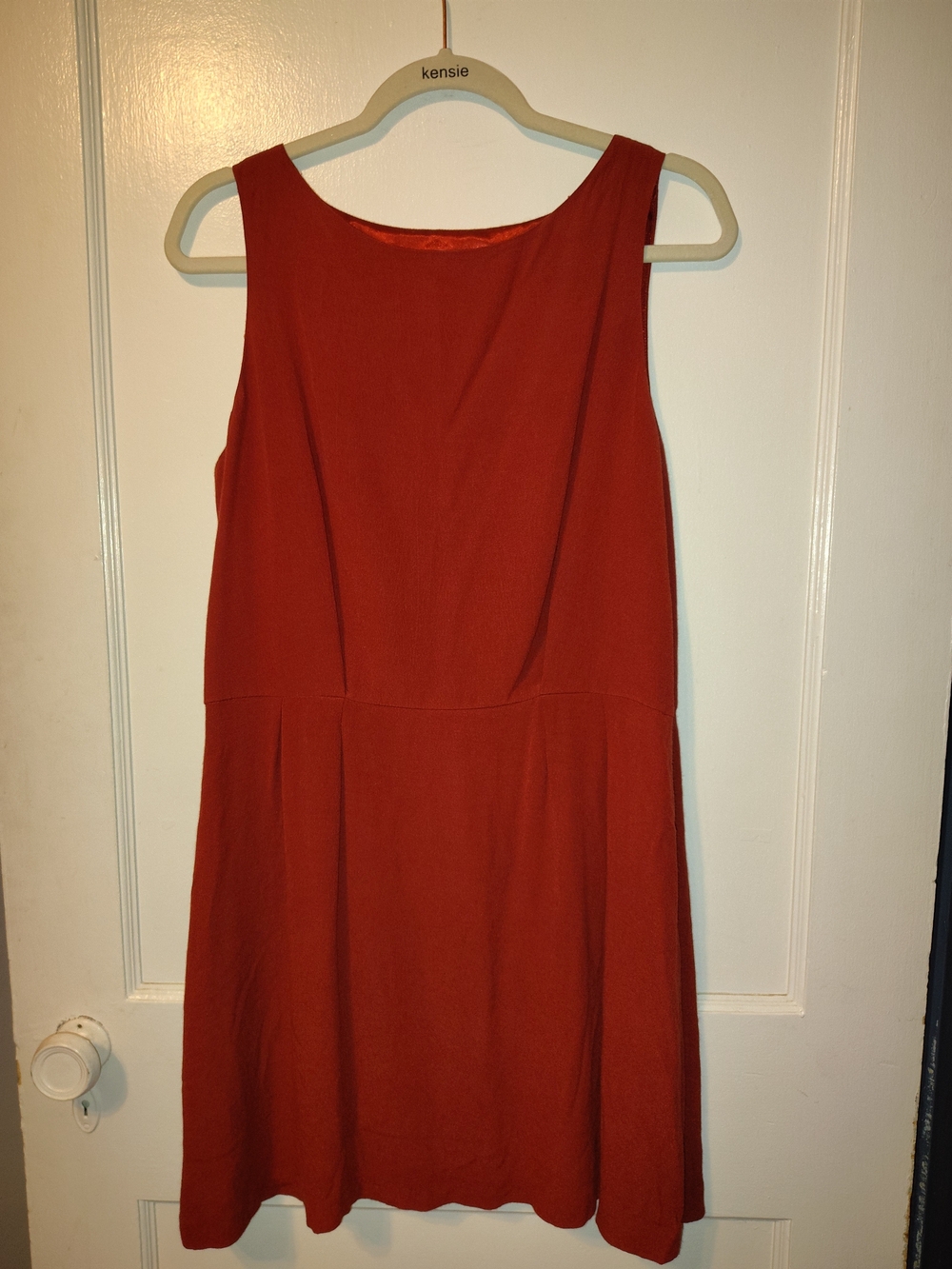 Kensie Brick Red Sleeveless A-Line Dress